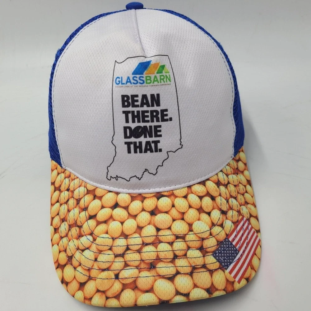 Glass Barn Bean There Done That Hat Snapback Trucker Mesh Soybeans‎ Indiana Farm